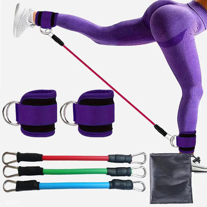 TPE Resistance Bands Ankle Straps Fitness Booty Band Squat Glute