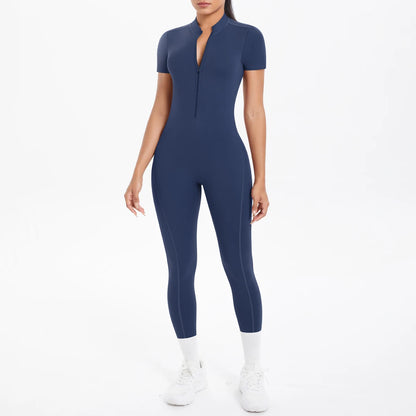 Sexy Backless Bodycon Scrunch Jumpsuit Raises Butt Women Dance Fitness