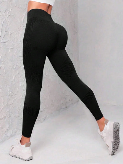 Seamless Wide Waistband Sports Leggings